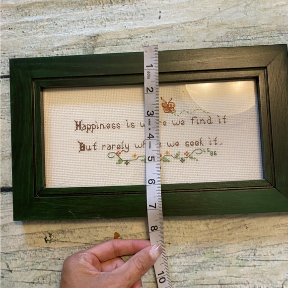 Needle work art work. Happiness is where we find it But rarely where we seek it. - Picture 2 of 6